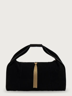Twinset torebka hobo damska zamszowa czarny