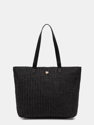 Twinset torebka shopper damska pleciona czarny