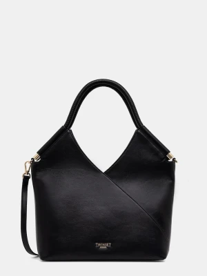 Twinset torebka shopper damska z imitacji skóry czarny