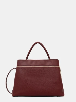 Twinset torebka skórzana kolor bordowy 252TD8260