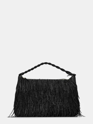 Twinset torebka skórzana kolor czarny 252TS8EAA