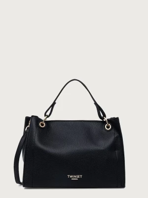 Twinset torebka tote damska z imitacji skóry czarny
