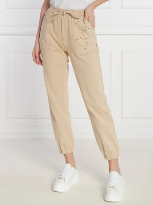 Twinset U&B Spodnie dresowe | Regular Fit beżowy