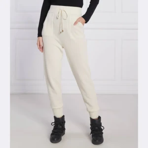 TWINSET Wełniane spodnie dzianinowe | Regular Fit | z dodatkiem kaszmiru
