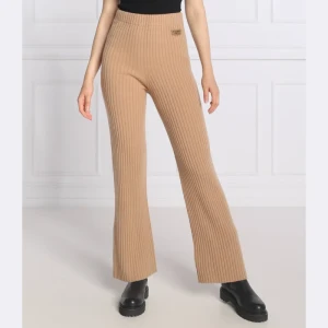 TWINSET Wełniane spodnie dzianinowe | Relaxed fit | z dodatkiem kaszmiru
