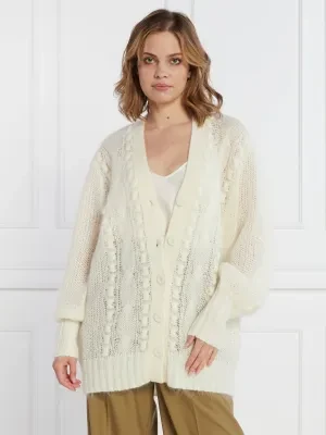 TWINSET Wełniany kardigan | Relaxed fit