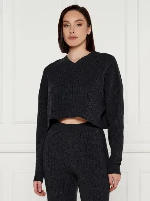 TWINSET Wełniany sweter | Cropped Fit