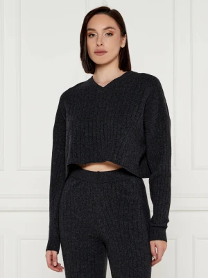 TWINSET Wełniany sweter | Cropped Fit