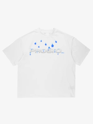Twoje Łzy t-shirt oversize bawełniany męski biały PROSTO.