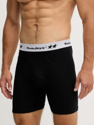 Twojeys bokserki bawełniane 2-pack kolor czarny 226519004
