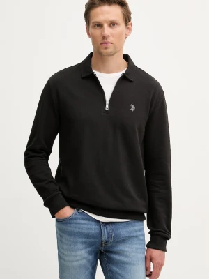 U.S. Polo Assn. bluza męska bawełniana LB Sweat Zip czarny