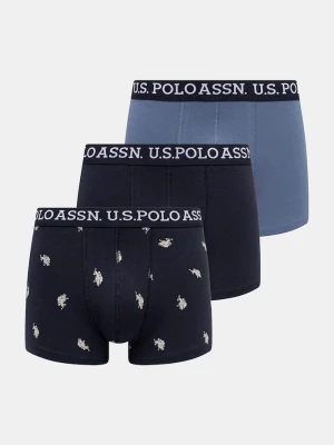 U.S. Polo Assn. bokserki dopasowane męskie z bawełną 3-pack granatowy
