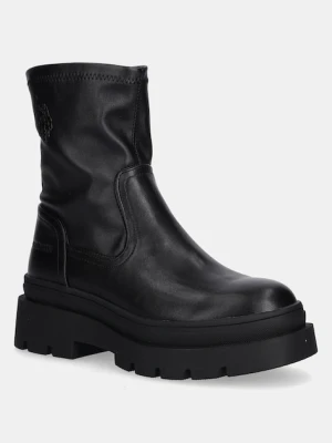 U.S. Polo Assn. botki SHONA002 damskie kolor czarny na platformie lekko ocieplone SHONA002W/EY1