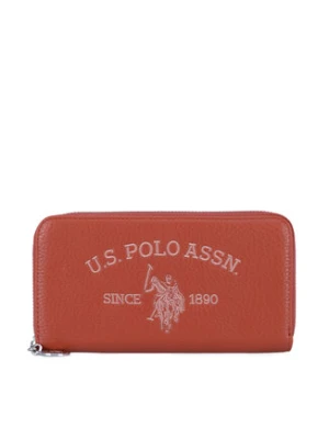 U.S. Polo Assn. Duży Portfel Damski WIUXT8413WVP Pomarańczowy