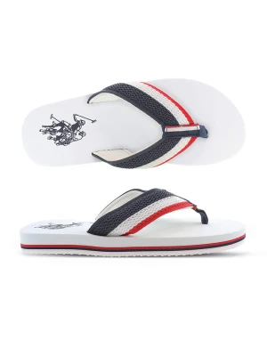 U.S. Polo Assn. Japonki w kolorze białym ze wzorem rozmiar: 43