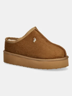 U.S. Polo Assn. kapcie VERA001 kolor brązowy VERA001W/EH1