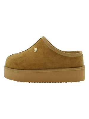 U.S. Polo Assn. Kapcie w kolorze jasnobrązowym rozmiar: 35