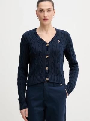 U.S. Polo Assn. kardigan bawełniany CABLE KNIT