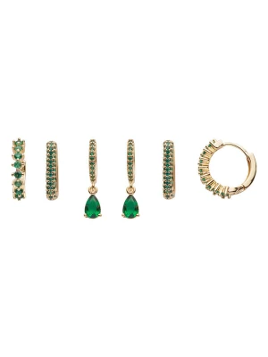 U.S. Polo Assn. Kolczyki-kreole (3 pary) z kryształami rozmiar: onesize