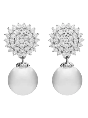 U.S. Polo Assn. Kolczyki-wkrętki z perłami i kryształami rozmiar: onesize