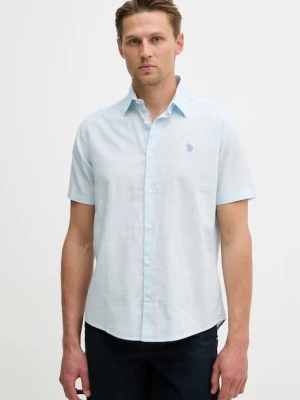 U.S. Polo Assn. koszula dziecięca z dodatkiem lnu LINEN BLEND SS