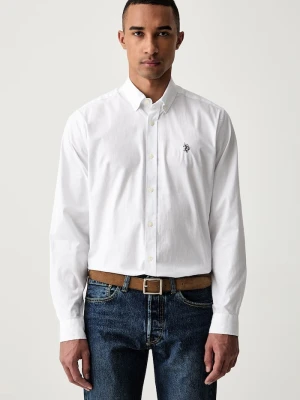 U.S. Polo Assn. koszula męska bawełniana STRETCH COTTON POPLIN biały
