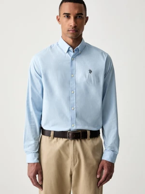 U.S. Polo Assn. koszula męska bawełniana STRETCH COTTON POPLIN niebieski