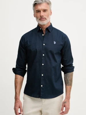 U.S. Polo Assn. koszula męska z bawełną LINEN BLEND LS