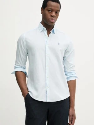 U.S. Polo Assn. koszula z dodatkiem lnu LINEN BLEND LS