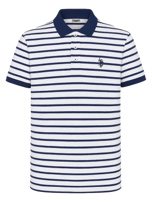U.S. Polo Assn. Koszulka polo w kolorze biało-granatowym rozmiar: XL