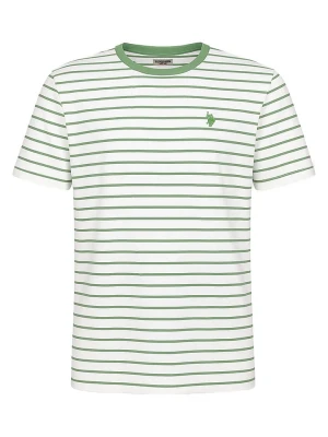 U.S. Polo Assn. Koszulka w kolorze zielono-białym rozmiar: 3XL