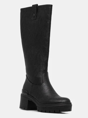 U.S. Polo Assn. kozaki skórzane HALEY011 damskie kolor czarny na słupku HALEY011W/EY1