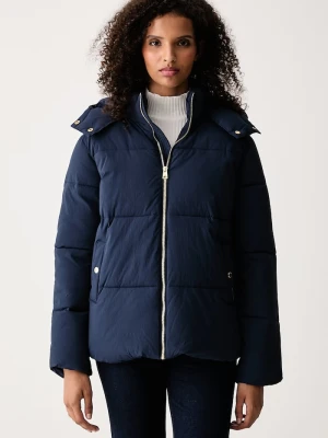 U.S. Polo Assn. kurtka pikowana damska SHORT PUFFER granatowy