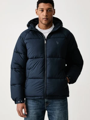 U.S. Polo Assn. kurtka pikowana męska Hooded Puffer granatowy