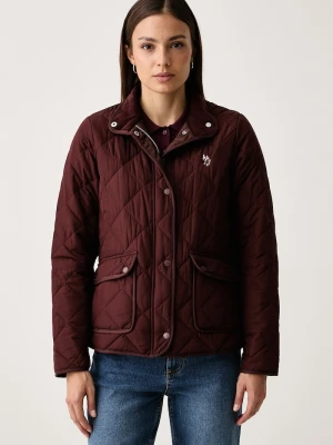 U.S. Polo Assn. kurtka przejściowa damska QUILTED JACKET brązowy