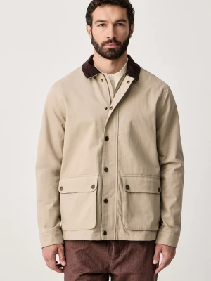 U.S. Polo Assn. kurtka przejściowa męska USPA Textured Collared beżowy