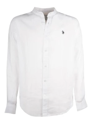 U.S. Polo Assn. Lniana koszula - Regular fit - w kolorze białym rozmiar: L