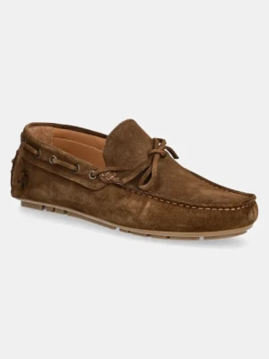 U.S. Polo Assn. mokasyny zamszowe PABLO001M/5S1 męskie kolor brązowy PABLO