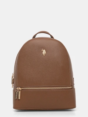 U.S. Polo Assn. plecak Jones damski kolor brązowy mały gładki BEUJE8653WVP