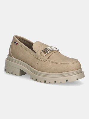 U.S. Polo Assn. półbuty ALICYA007A damskie kolor beżowy na platformie ALICYA007W/EU1