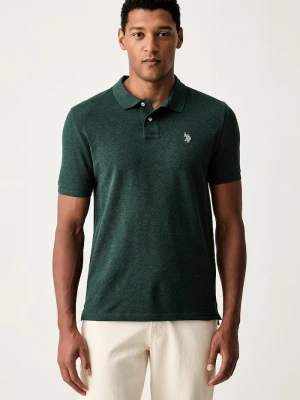 U.S. Polo Assn. polo męskie bawełniane DHM PIQUE zielony