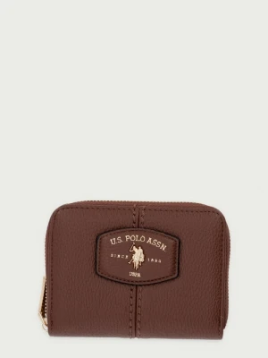 U.S. Polo Assn. portfel damski z imitacji skóry CHESTNUT brązowy