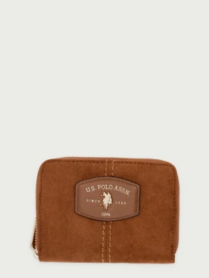 U.S. Polo Assn. portfel damski z imitacji skóry CHESTNUT brązowy