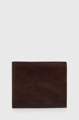 U.S. Polo Assn. portfel skórzany męski kolor brązowy