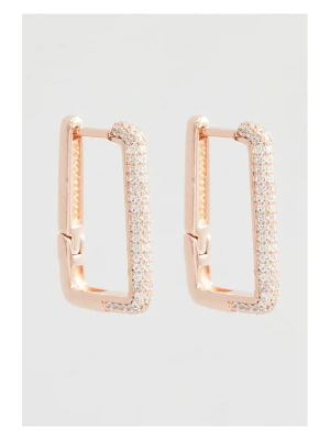 U.S. Polo Assn. Pozłacane kolczyki-kreole z kryształami rozmiar: onesize