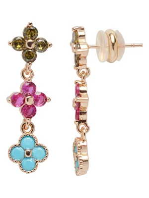 U.S. Polo Assn. Pozłacane kolczyki-wkrętki z kamieniami szlachetnymi rozmiar: onesize