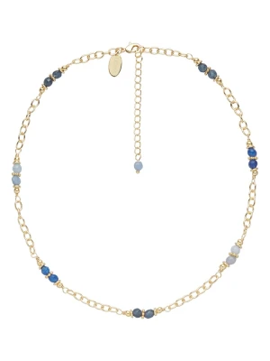 U.S. Polo Assn. Pozłacany naszyjnik z kamieniami szlachetnymi - dł. 37 cm rozmiar: onesize