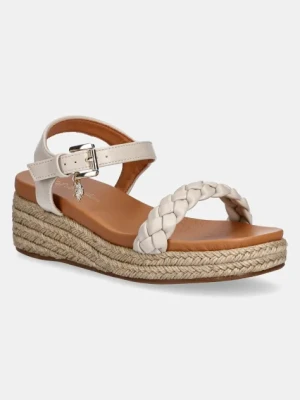 U.S. Polo Assn. sandały ASTRID damskie kolor beżowy na koturnie ASTRID001W/5Y1