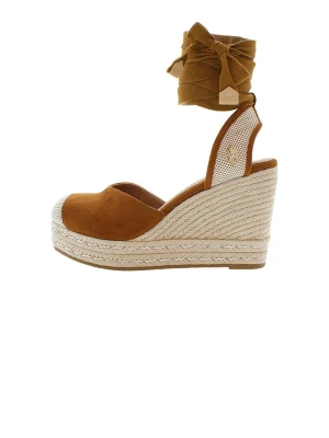 U.S. Polo Assn. Sandały w kolorze jasnobrązowo-beżowym na koturnie rozmiar: 40