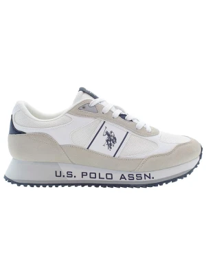 U.S. Polo Assn. Skórzane sneakersy w kolorze biało-beżowym rozmiar: 42